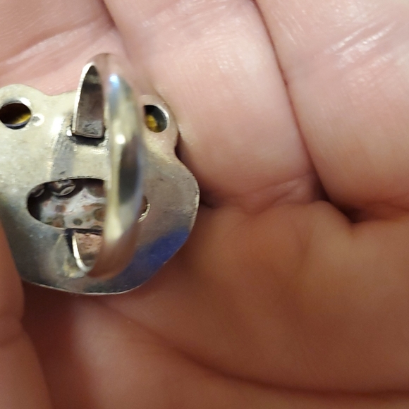 New Leopard Skin Jasper & Tiger Eye 925 Silver Ring. - Picture 8 of 9